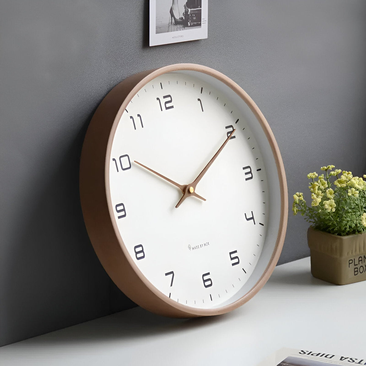 Wall Clock | Nordic Minimalist Wood Frame | Scandinavian Home Decor