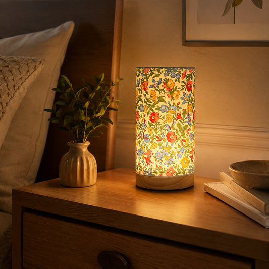Wooden Table Lamp | Modern USB Powered Bedside Light for Bedroom