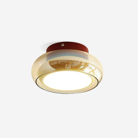 Glass Ceiling Light | Retro Flush Mount LED Indoor Lamp - June