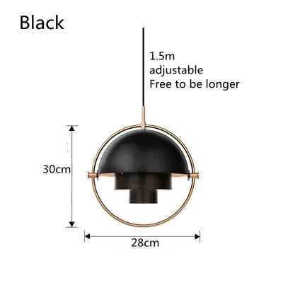 Pendant Light | Modern Nordic Sculptural Metal Suspension Lamp