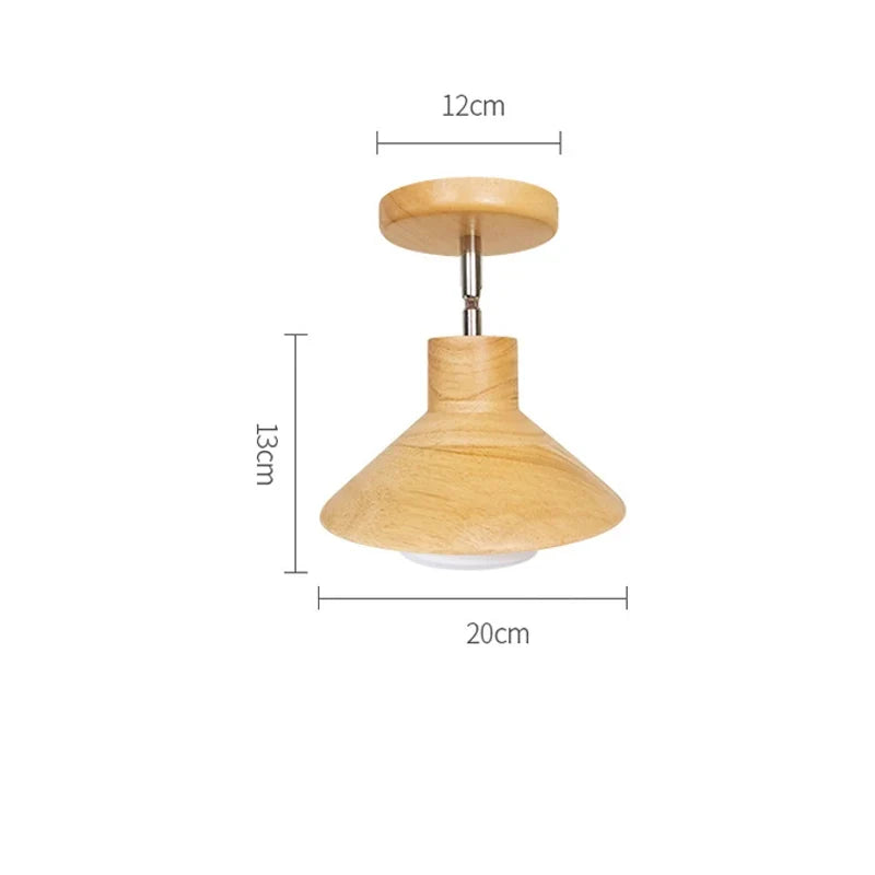 Ceiling Lamp | Natural Timber Cone Design Light Fixture - NordicWood