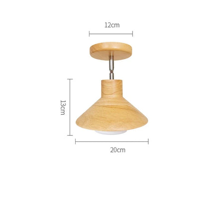 Ceiling Lamp | Natural Timber Cone Design Light Fixture - NordicWood