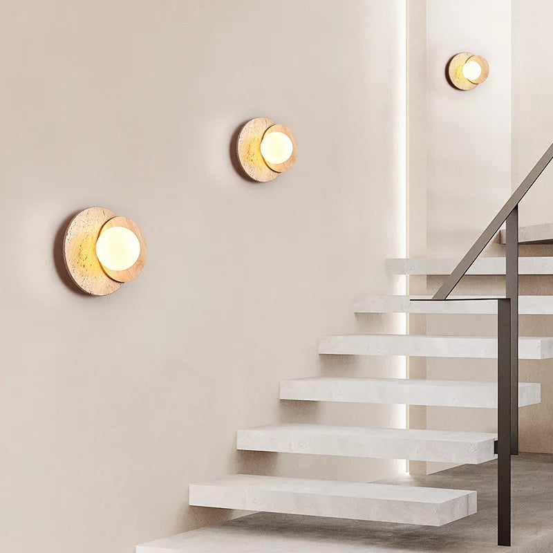 Stone Wall Lamp | Wabi-Sabi Modern Natural Texture Sconce