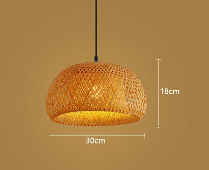 Bamboo Pendant Lamp | Natural Handwoven Rattan Light Fixture