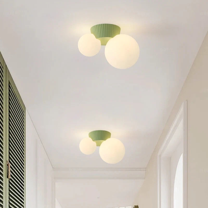 Ceiling Light | French Modern Double Globe Design Lamp - Luméa