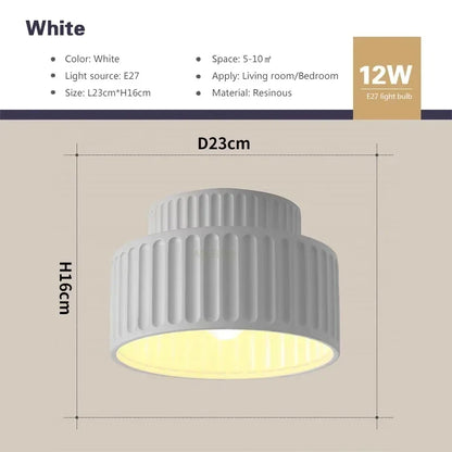 Ceiling Light | Nordic Ripple Sculptural Form | Soft Illumination Lamp