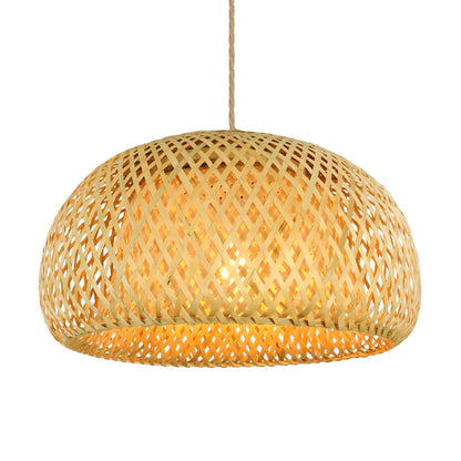 Bamboo Pendant Lamp | Natural Handwoven Rattan Light Fixture