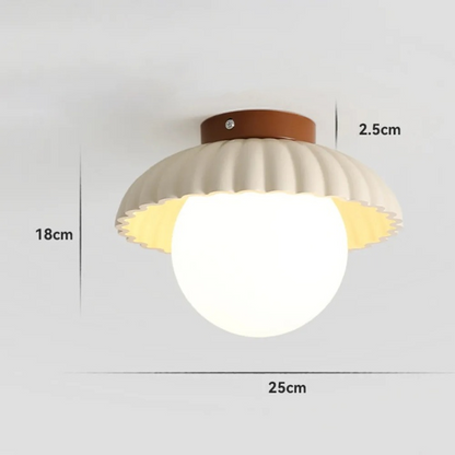 Ceiling Light | Iron Hallway Modern Glass & Metal Flush Mount