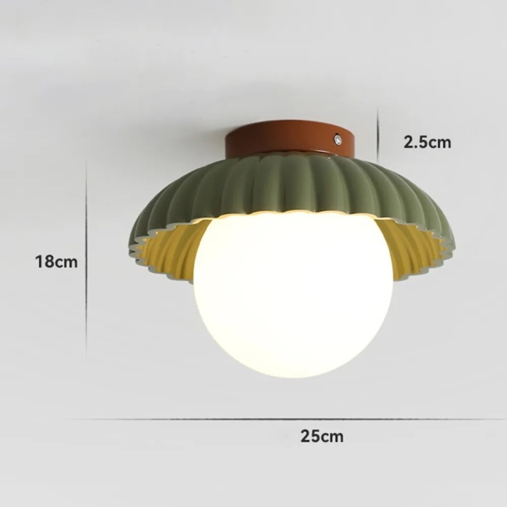 Ceiling Light | Iron Hallway Modern Glass & Metal Flush Mount