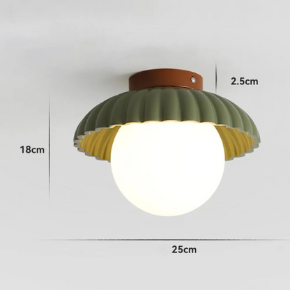 Ceiling Light | Iron Hallway Modern Glass & Metal Flush Mount