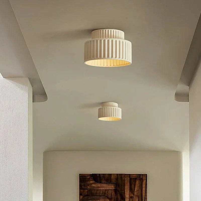 Ceiling Light | Nordic Ripple Sculptural Form | Soft Illumination Lamp