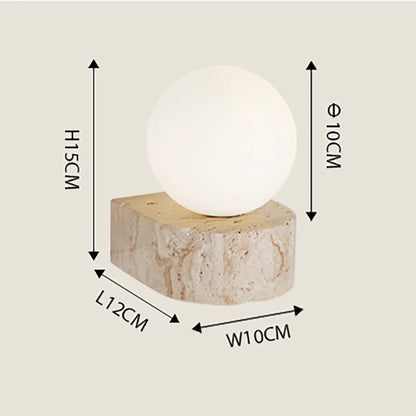 LED Wall Sconce | Travertine Stone Modern Japanese-Style Lamp