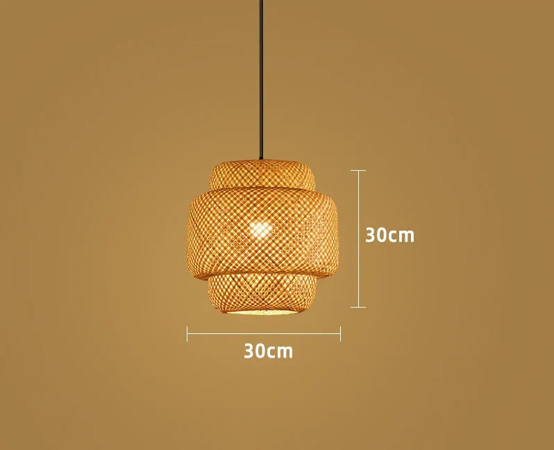 Bamboo Pendant Lamp | Natural Handwoven Rattan Light Fixture