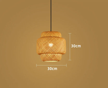 Bamboo Pendant Lamp | Natural Handwoven Rattan Light Fixture