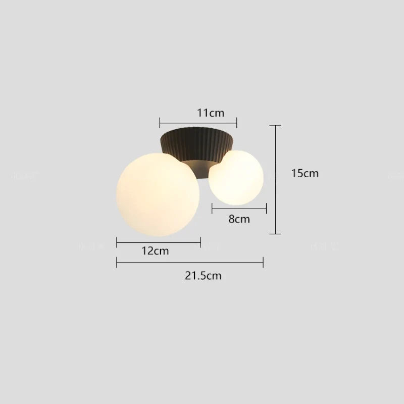 Ceiling Light | French Modern Double Globe Design Lamp - Luméa