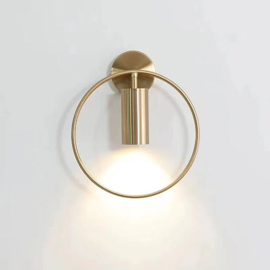 Wall Light | Nordic Gold Minimalist Sconce Design - Halo