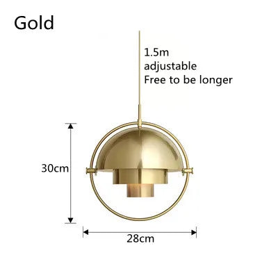 Pendant Light | Modern Nordic Sculptural Metal Suspension Lamp