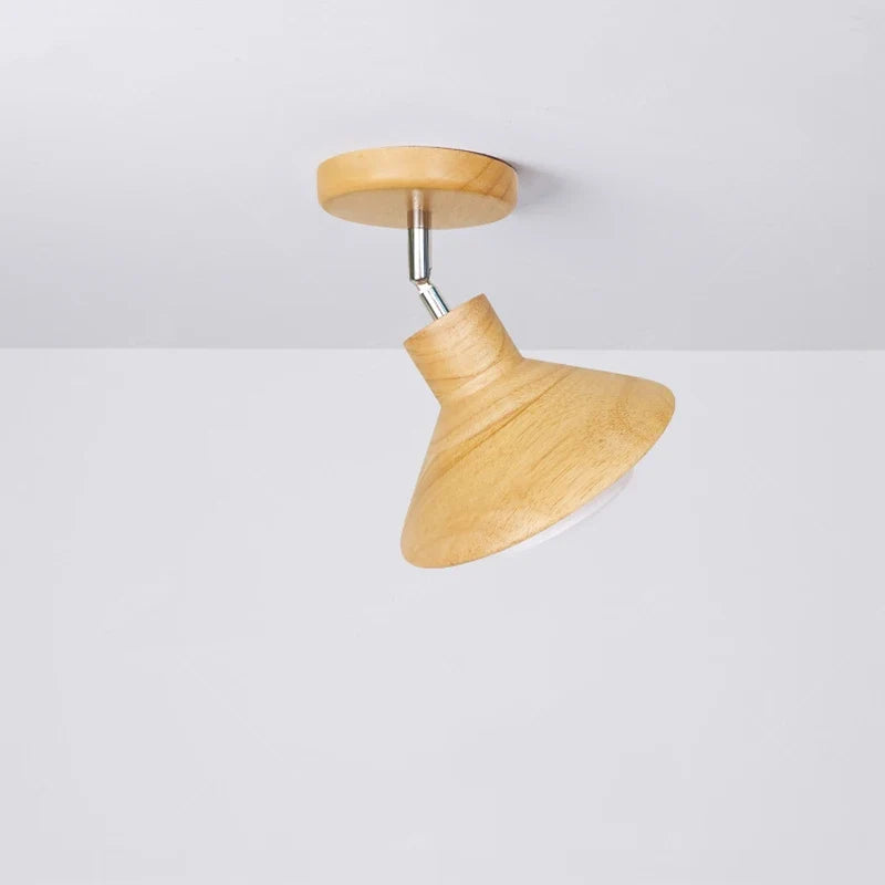 Ceiling Lamp | Natural Timber Cone Design Light Fixture - NordicWood