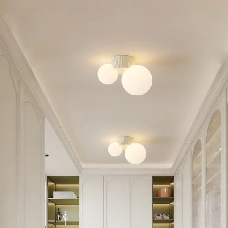 Ceiling Light | French Modern Double Globe Design Lamp - Luméa