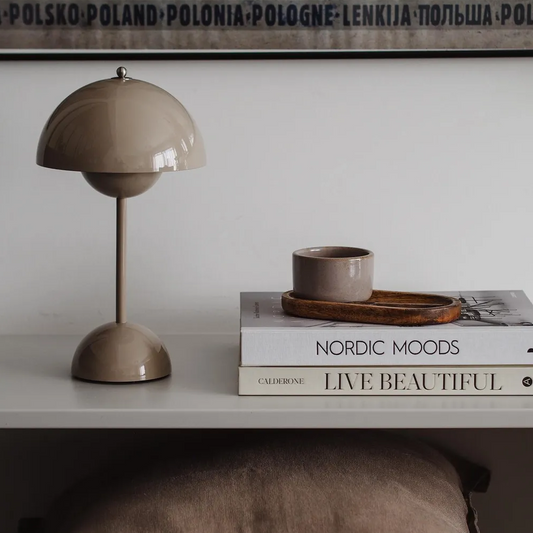 LED Table Lamp | Mushroom Pod Design | Rechargeable Touch Control Night Light