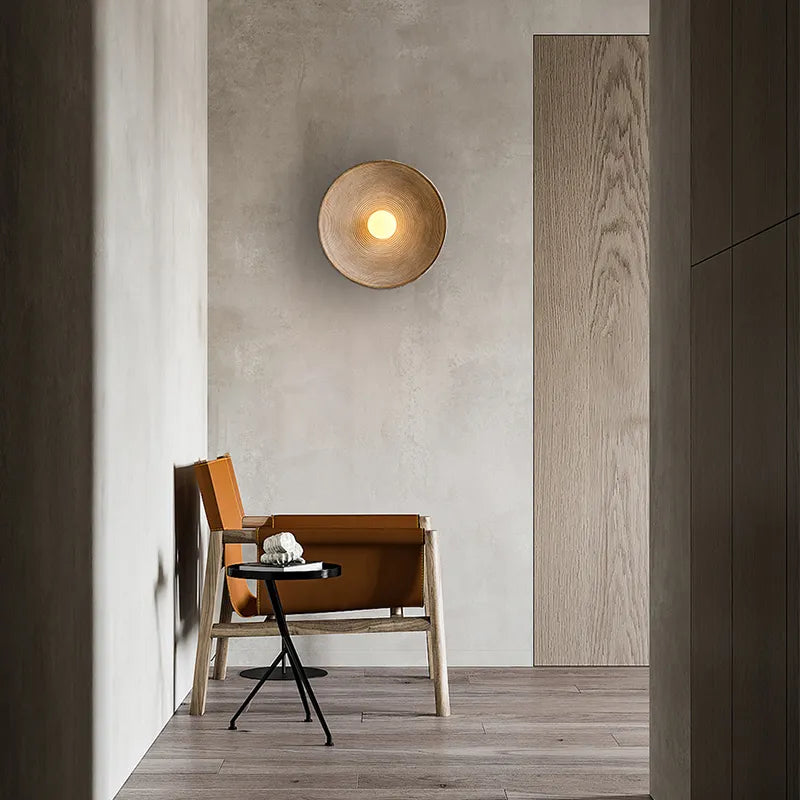 Wood Wall Sconce | Rustic Handcrafted | LED Indoor Accent Light