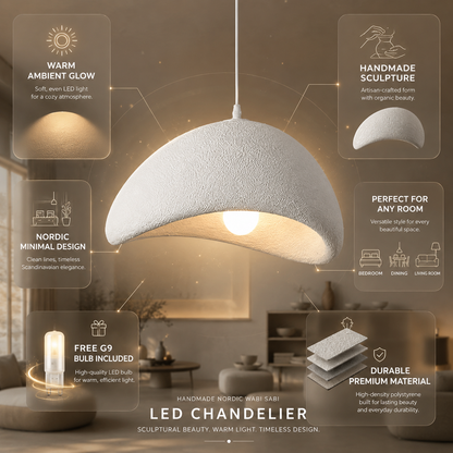 LED Chandelier | Modern Nordic Handmade Ceiling Light - Zenith Glow