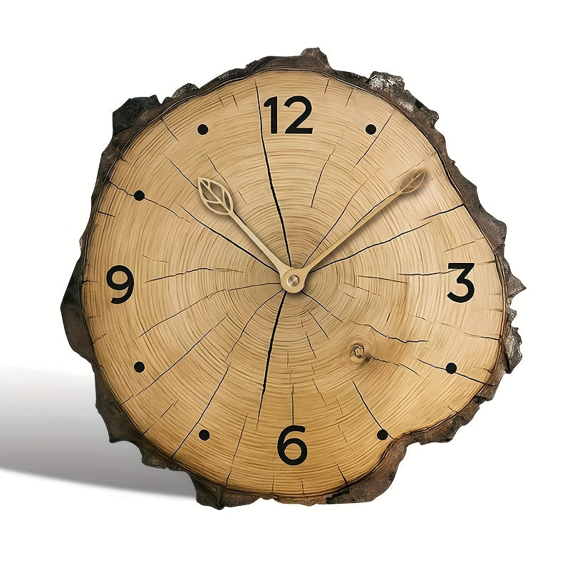Wall Clock | Rustic Wood Slice Natural Log Design | Home Decor
