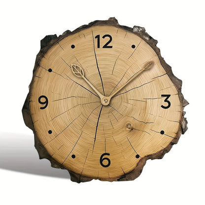 Wall Clock | Rustic Wood Slice Natural Log Design | Home Decor