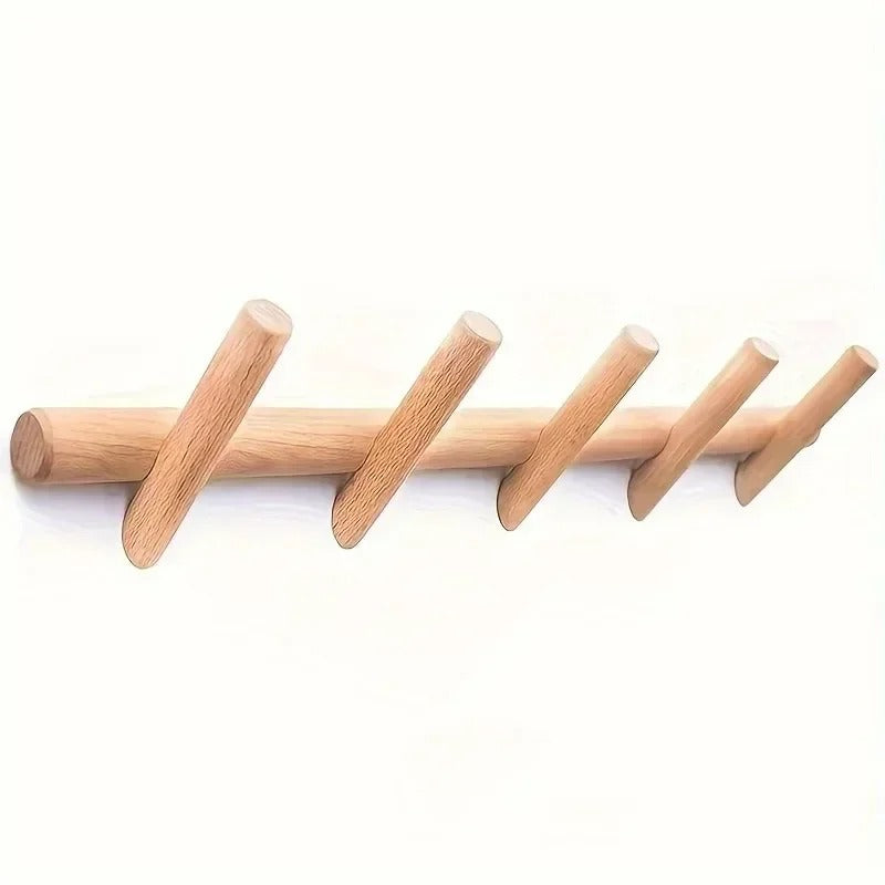 Wall Rack | Solid Oak Wooden Organiser | Mounted Storage Shelf - Maeve