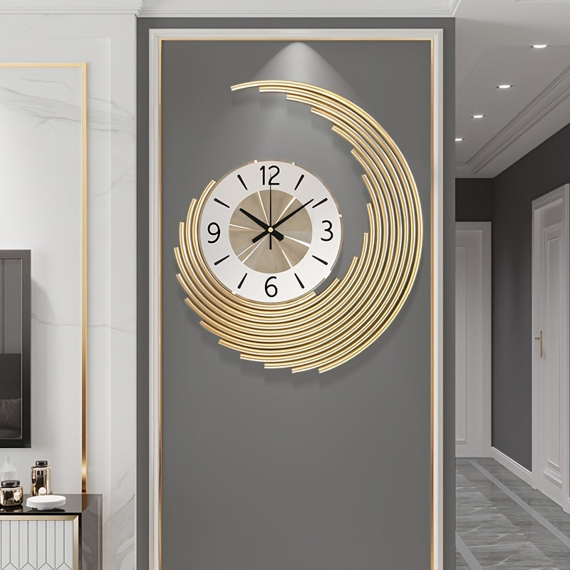 Wall Clock | Modern 3D Metal Design | Silent Quartz Movement Decor