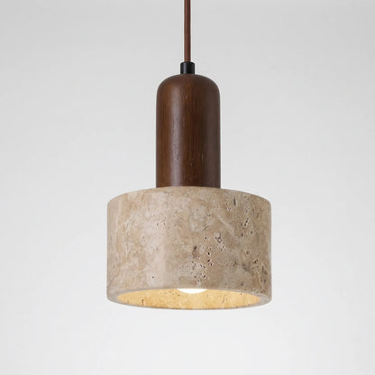 Stravelle - Natural Stone Cylindrical Pendant Lamp
