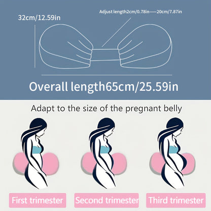 Pregnancy Pillow | Adjustable Ergonomic Maternity Support | Side & Stomach Sleepers