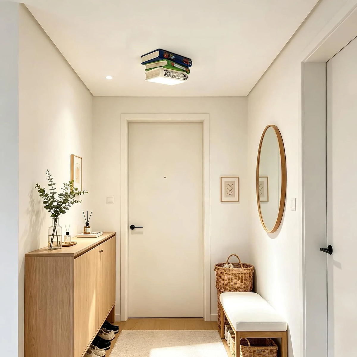 7" Small Nordic Recessed Ceiling Light, Modern Hallway Lighting Fixture