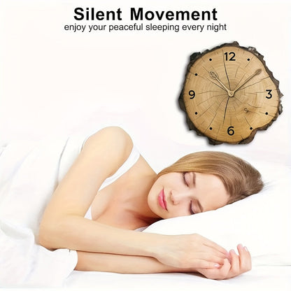 Wall Clock | Rustic Wood Slice Natural Log Design | Home Decor