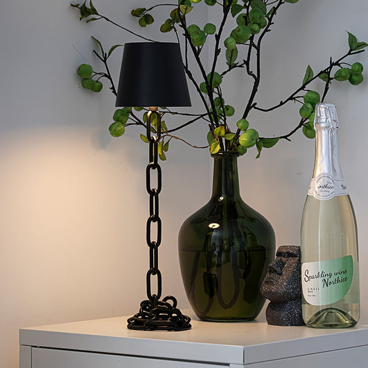 Table Lamp | Modern Chain-Link | Rechargeable Touch LED Cordless Light