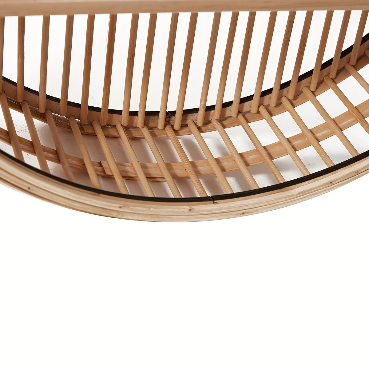 Bamboo Wall Shelf | Round Handmade Boho Floating Organizer for Home Decor
