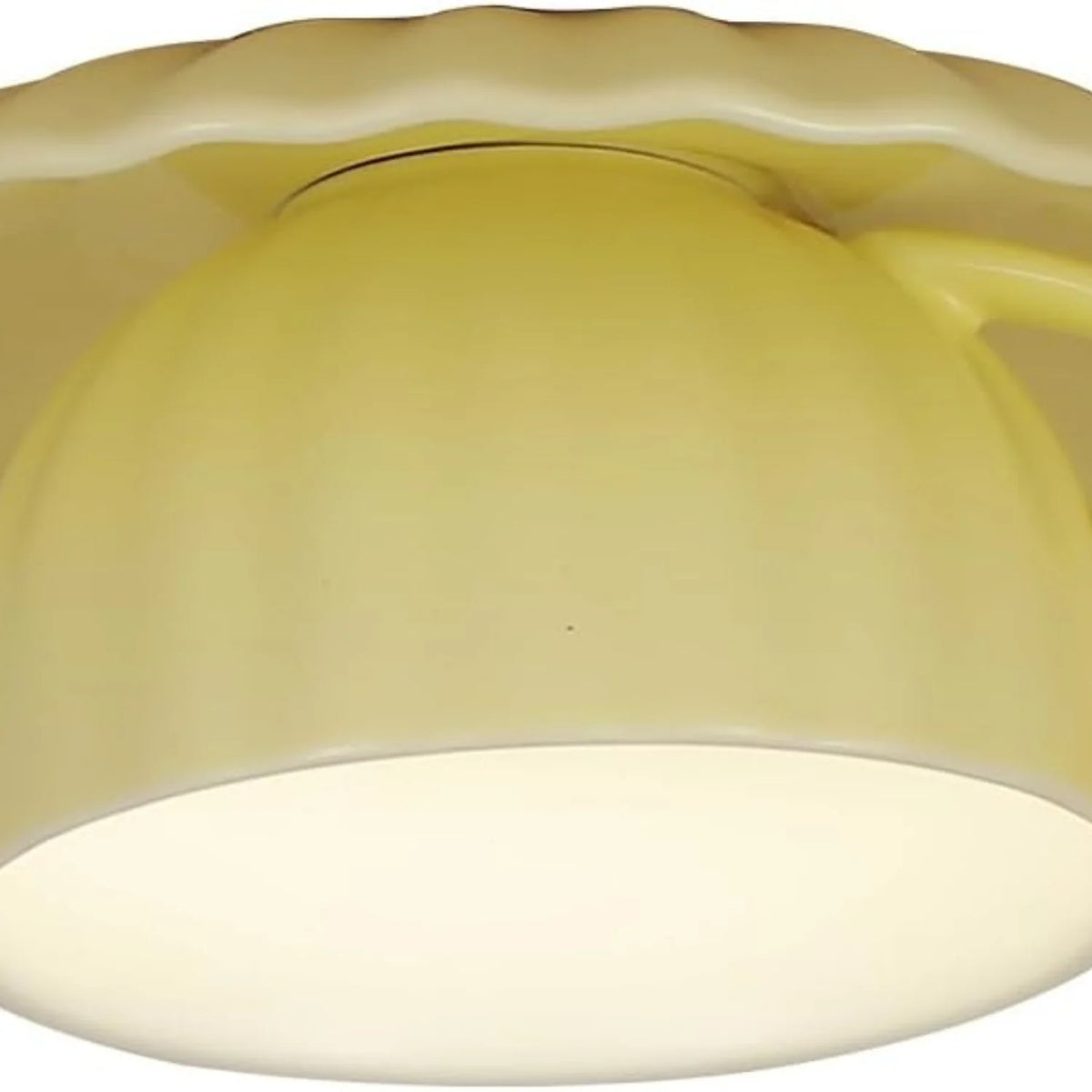 Modern Ceramic Teacup Flush Mount Ceiling Light, Decorative Recessed Fixture for Cafés, Bedrooms & Closets