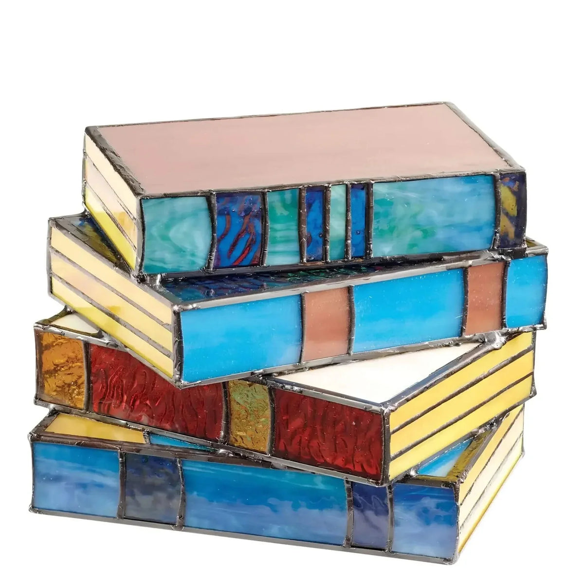 Book Lamp | Stained Glass Handcrafted Art Lighting | Decorative Accent