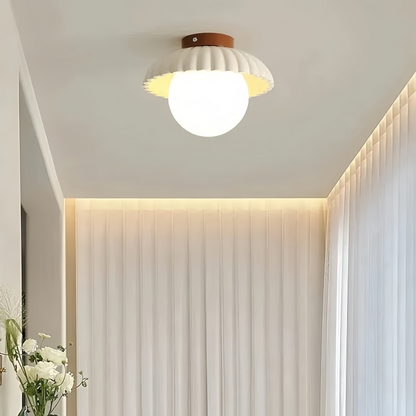 Ceiling Light | Iron Hallway Modern Glass & Metal Flush Mount