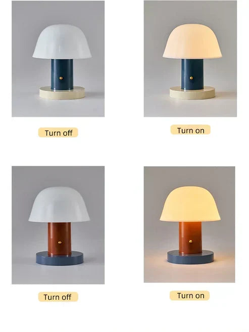 Mushroom Table Lamp | Modern Rechargeable LED Light for Home Decor