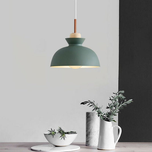 Pendant Dome Light | Modern Scandinavian Single Metal Hanging Lamp