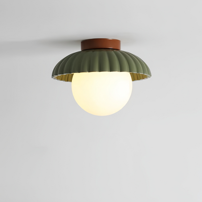 Ceiling Light | Iron Hallway Modern Glass & Metal Flush Mount